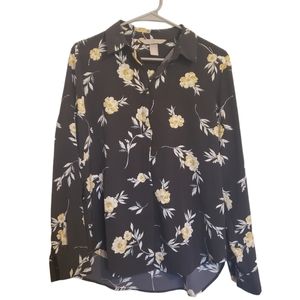 H&M Floral Career Blouse